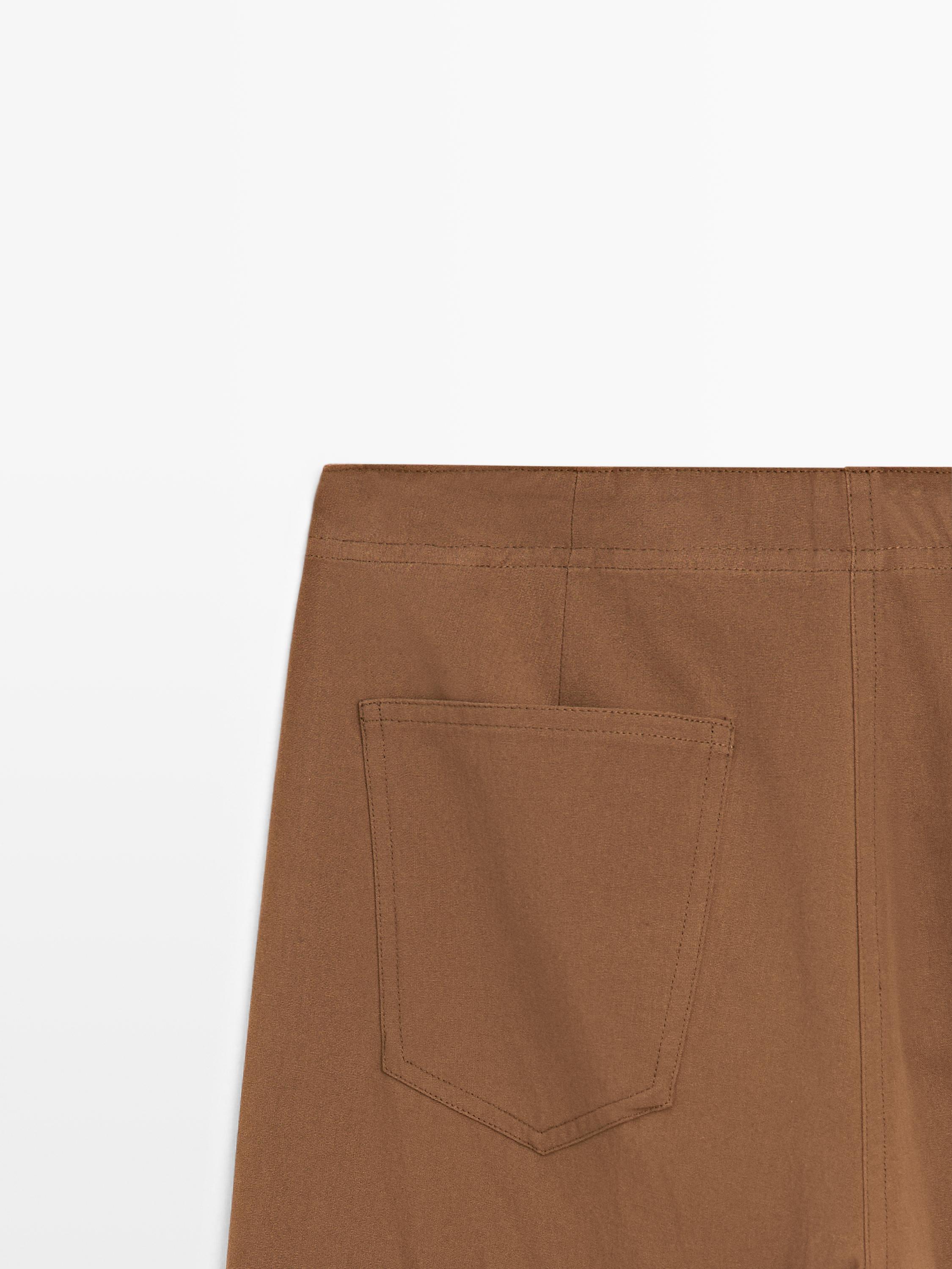 Pantalon flare avec du coton